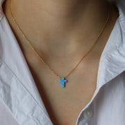 The Opal Cross Necklace