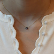 The Floating Pave Evil Eye Necklace