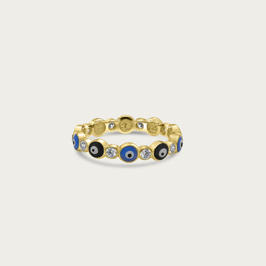 The Enamel Evil Eye Ring