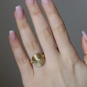 The Abstract Ribbed Medallion Ring