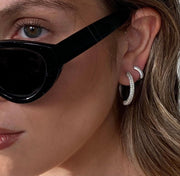 The All Around Pavé Huggies