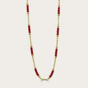 The Coral Glass Beaded Necklace
