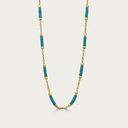 The Turquoise Glass Beaded Necklace