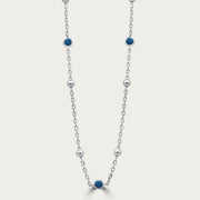 The Beaded Turquoise Bezel Station Necklace