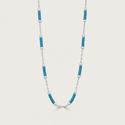 The Turquoise Glass Beaded Necklace
