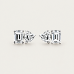 The Heart Shaped Toi et Moi Studs