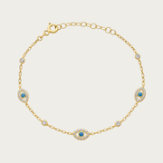 The Mini Matakia Bracelet with Bezel CZ