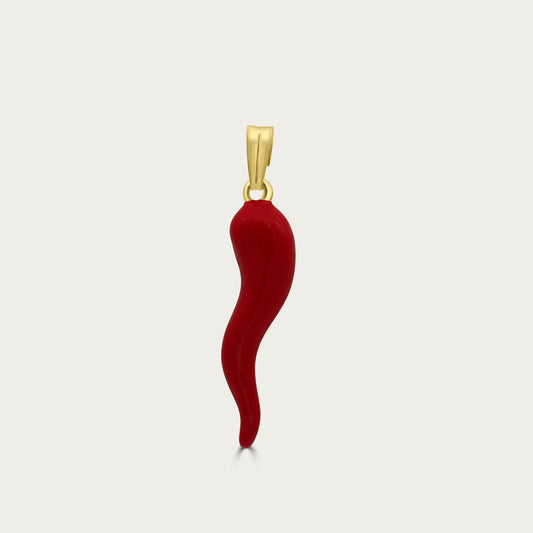 The Large Enamel Cornicello Pendant