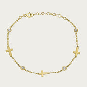 The Laced in Crosses Bracelet