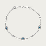 The Mini Matakia Bracelet with Bezel CZ