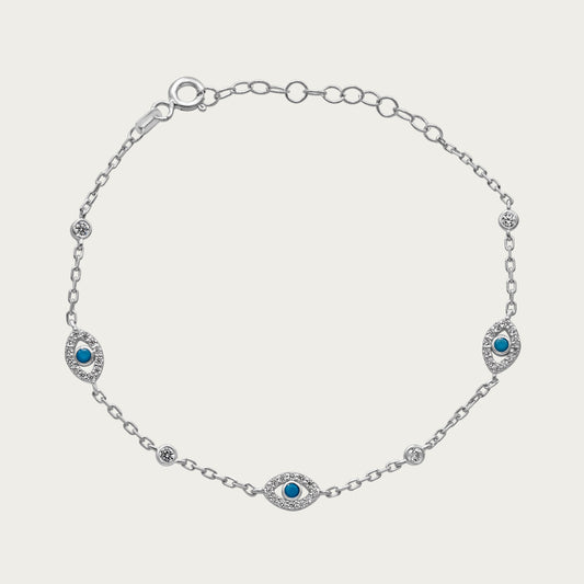 The Mini Matakia Bracelet with Bezel CZ