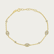 The Mini Matakia Bracelet with Bezel CZ