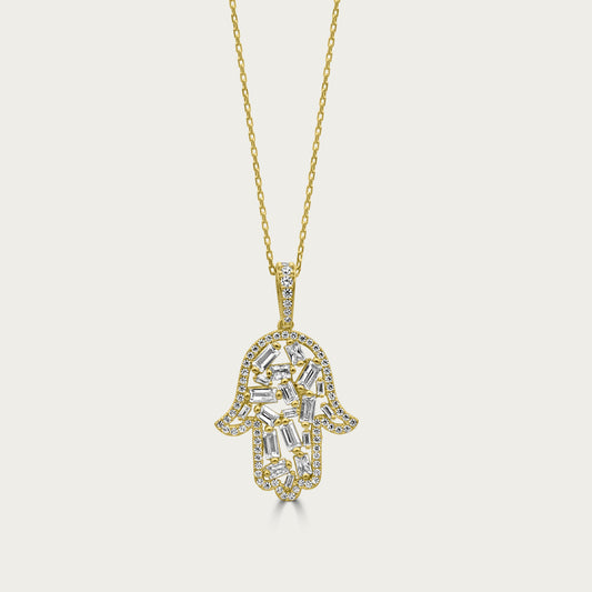 The Mosaic Hamsa Necklace