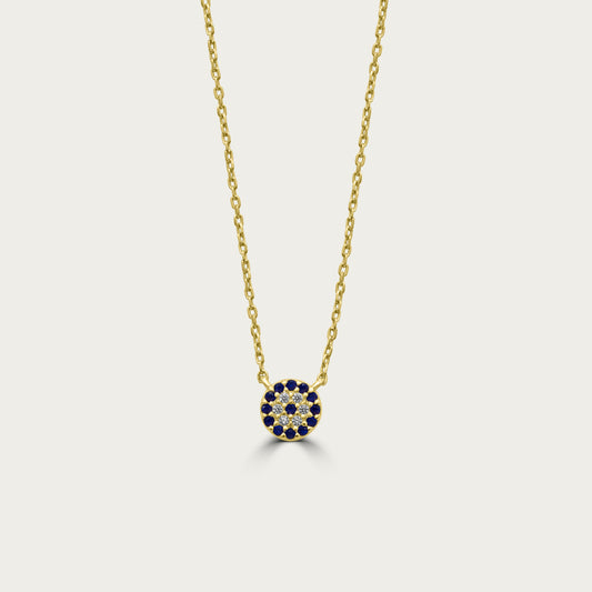 The Mini Pave Evil Eye Necklace