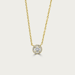 The Solitaire with Pave Halo