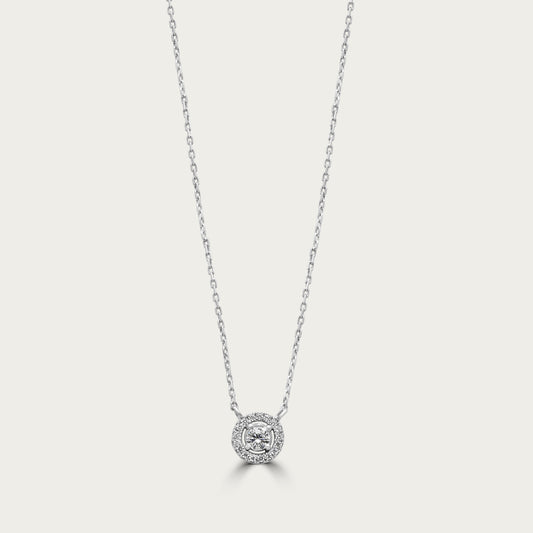The Solitaire with Pave Halo