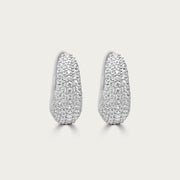 The Tapered Pave Hoops