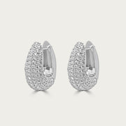 The Tapered Pave Hoops