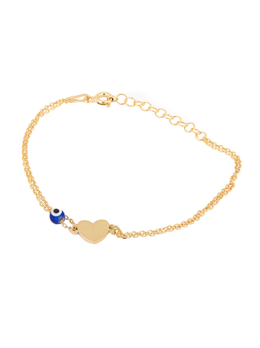 The Mini Heart Bracelet with Evil Eye